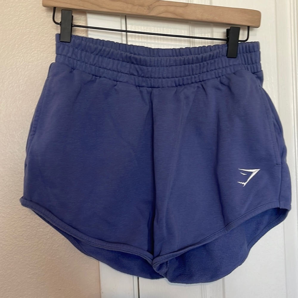 GymShark Training Sweat Shorts: NWOT size small. Color: blue